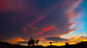 Sunset over landscape near Miami, Florida, USA Sunset over landscape near Miami, Florida, USA